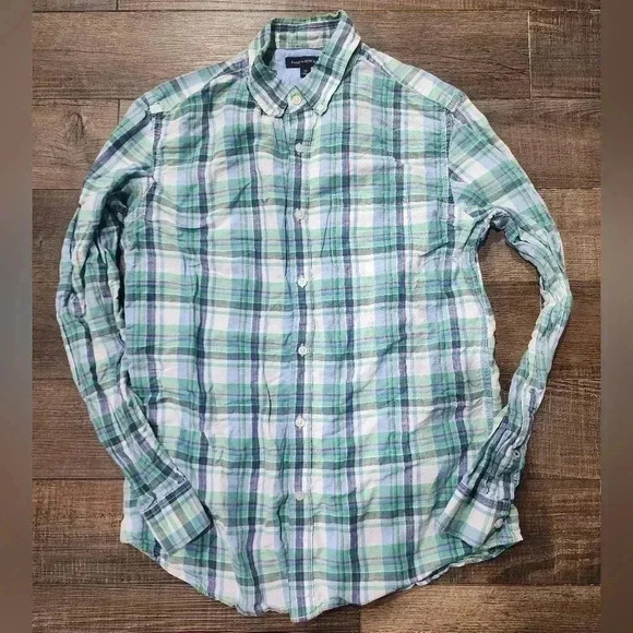Banana Republic Other - Banana Republic Mens Medium Button Down Long Sleeve Green Blue Pink